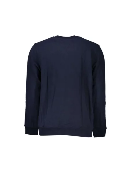 Bluza z kapturem Tommy Jeans z okrągłym dekoltem klasyczna niebieska