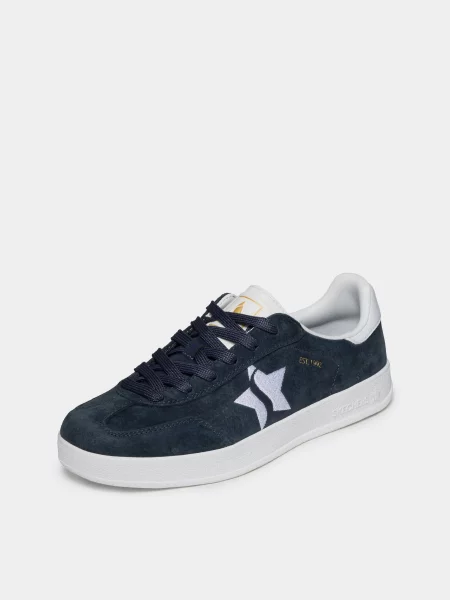 Кожаные кеды Skechers синие