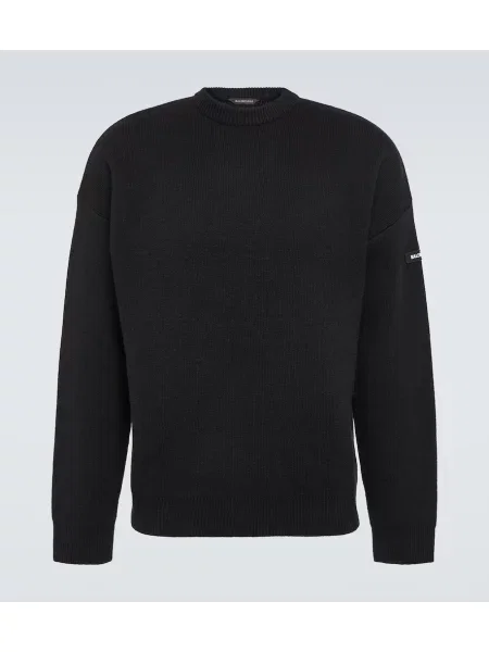 Pulover Balenciaga de lână negru