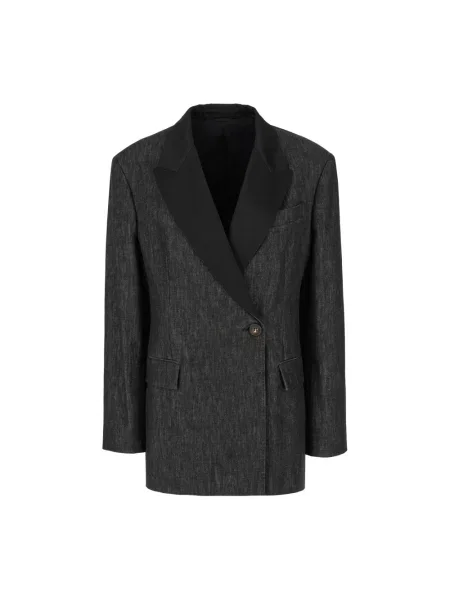 Marynarka Brunello Cucinelli z twillu czarna