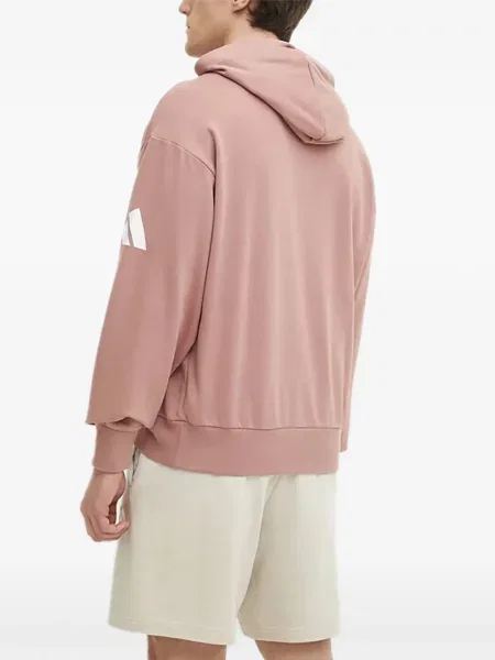 Суичър с качулка Adidas с автограф розово