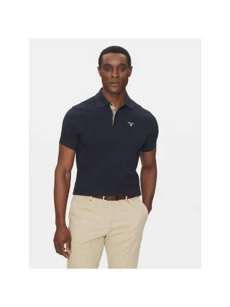 Barbour Polo majica Tartan Mornarsko Tailored Fit modra