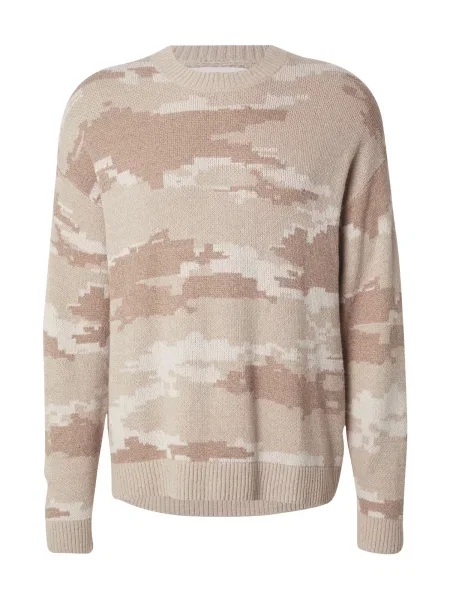 HOLLISTER Svetr INTARSIA cappuccino / světle hnědá / přírodní bílá