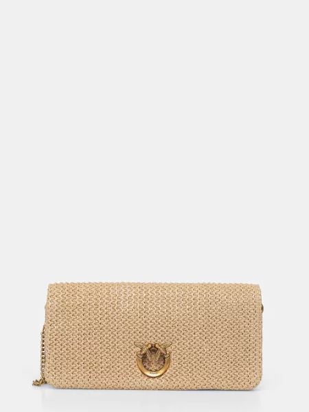 Rucsac Pinko plic din piele clasic maro