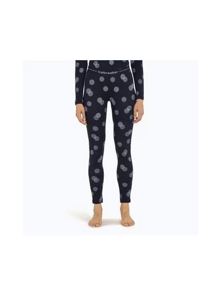 Штани термічні icebreaker Merino Vertex Fall Flakes midnight navy/ snow/j темно-сині