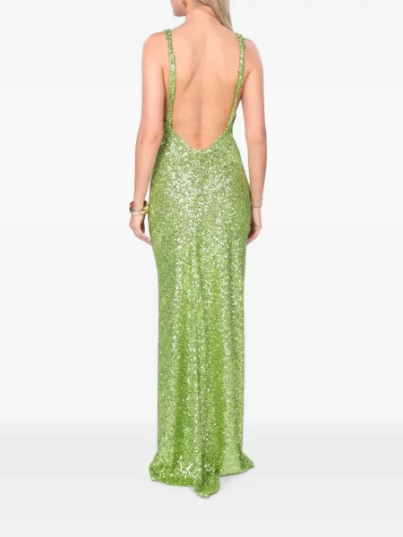 Rochie maxi Roserry cu paiete verde