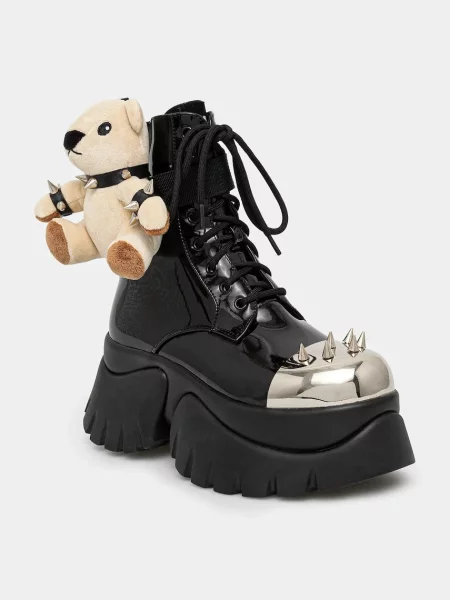 Usnjeni nizki škornji Koi Footwear x Rocky Horror Show Eddie’s Teddy Eddie s Teddy črna