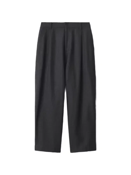 Pantaloni Maison Kitsune de lână gri