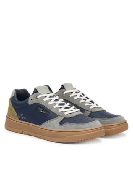Kožne tenisice Aeronautica Militare SNEAKERS plava