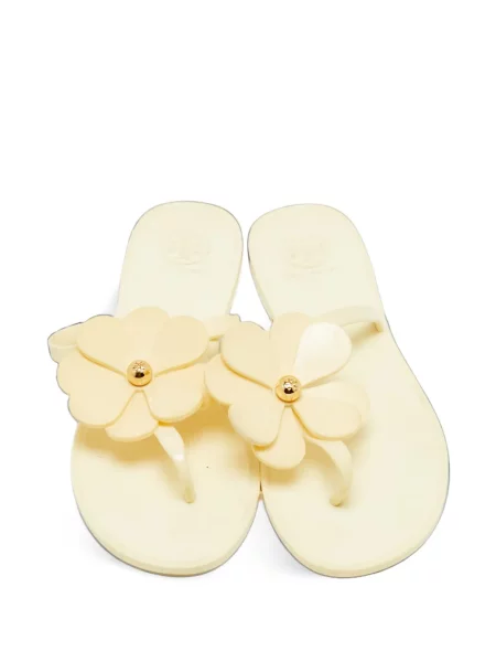 Virágos vietnámi papucs Tory Burch sárga