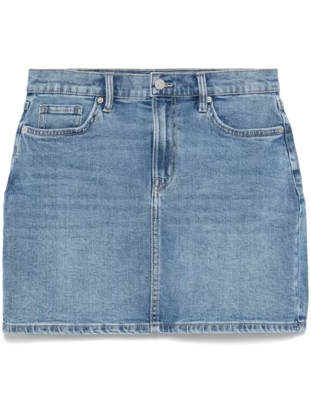 Fusta mini Dkny cu talie înaltă albastru