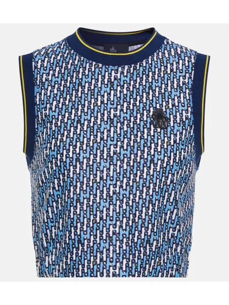 Top Moncler Grenoble s potiskom modra