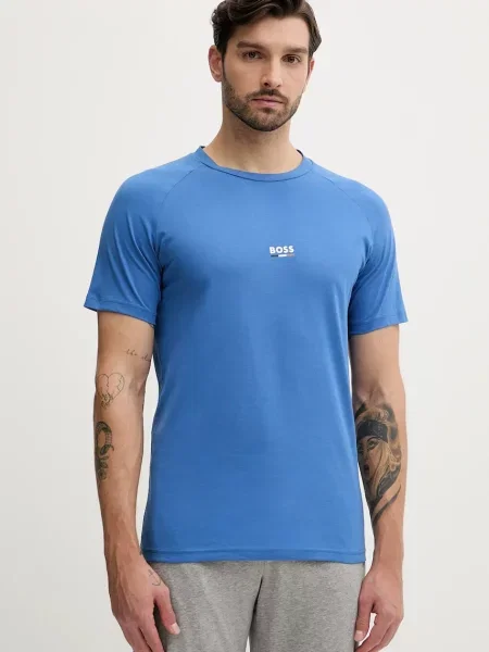 BOSS tričko T-Shirt RN Slim Fit fialové