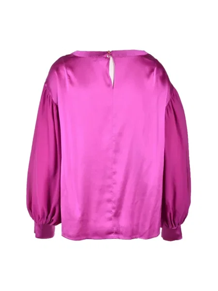 Jedwabna bluzka Her Shirt fioletowa