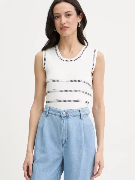 Liu Jo kamizelka z wiskozą biała