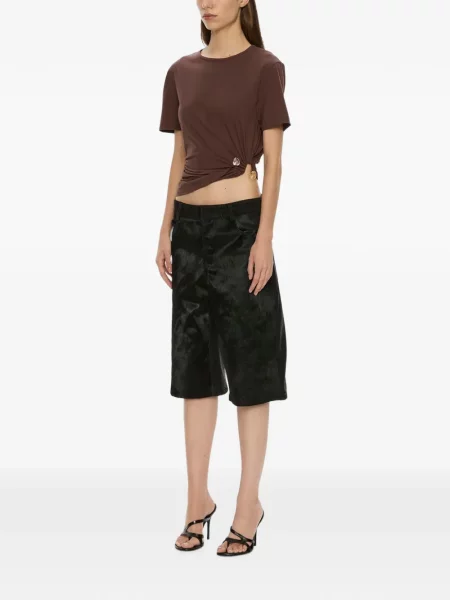 Tricou Christopher Esber cu volane maro