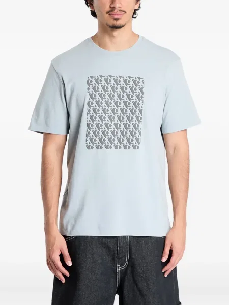 Tricou Calvin Klein cu imagine scurt gri
