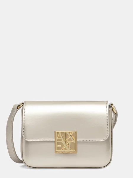 Kabelka Armani Exchange Zlatá béžová