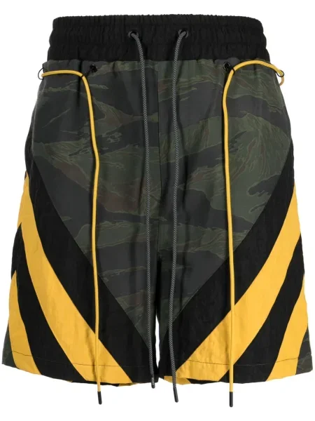 Pantaloni scurți Mostly Heard Rarely Seen cu model camuflaj verde