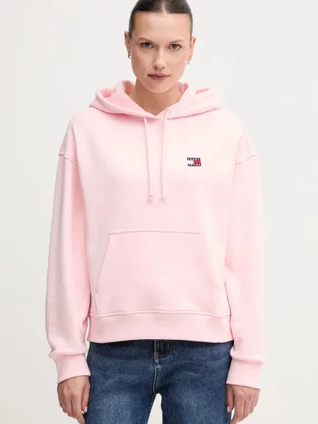 Tommy Jeans Суитшърт Badge Boxy Fit розов