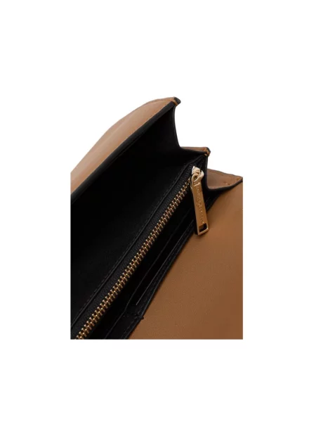 Karl Lagerfeld torebka crossbody skórzana K/SIGNATURE brązowa