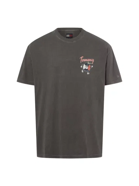 Tommy Jeans Koszulka Nowość Mężczyźni jednolity S szary