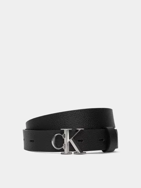 Calvin Klein FACET CK BUCKLE PEBBLE STRAP 2 Шкіра чорний