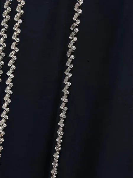 Rochie Prada din șifon de cristal albastru