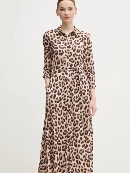 OUI rochie midi evazati bej