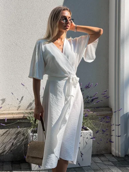 Платье миди Jadone Fashion белое