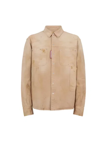 Koszula Dsquared2 beżowa