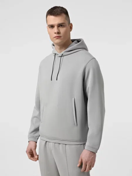 Пеший туризм худи Emporio Armani из модала серое