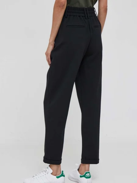 Kalhoty United Colors of Benetton přiléhavé high waist černá