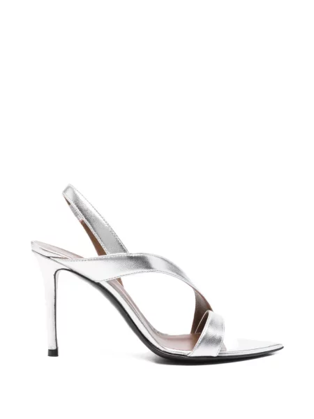 Sandale Giuseppe Zanotti cu bretele argintiu