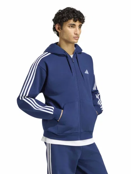 ADIDAS SPORTSWEAR Športová mikina so tmavomodrá biela