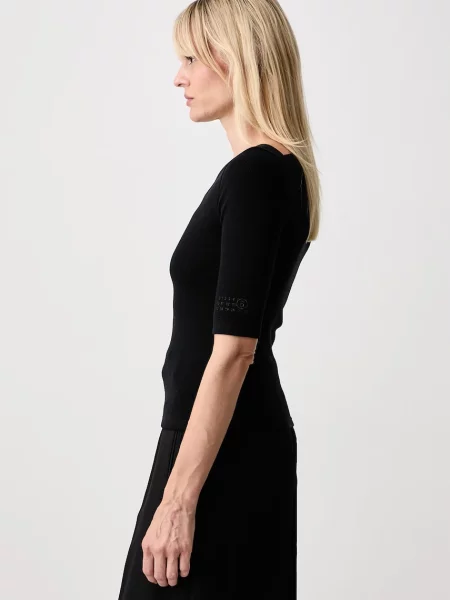 Шерстяная футболка Mm6 Maison Margiela