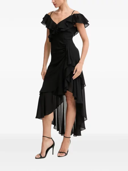 Rochie Morgan cu volane negru