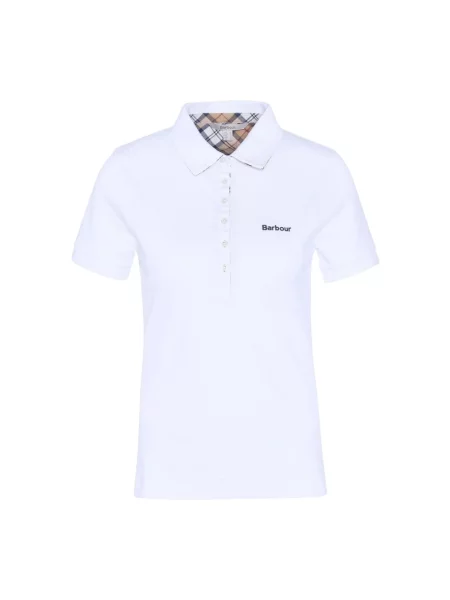 Barbour Koszulka Polo Z Dżerseju Portsdown weiss białe