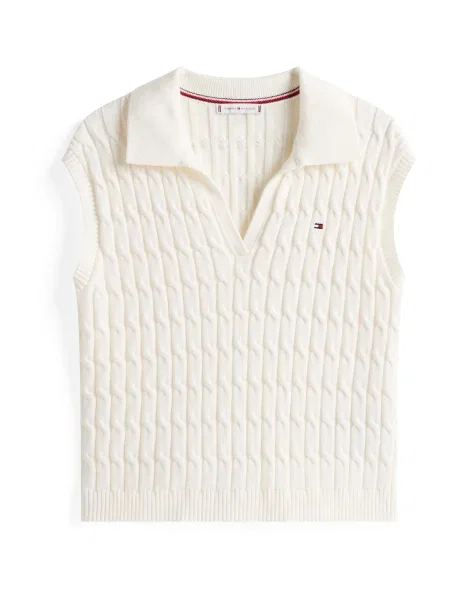 Tommy Hilfiger Pulover Écru alb