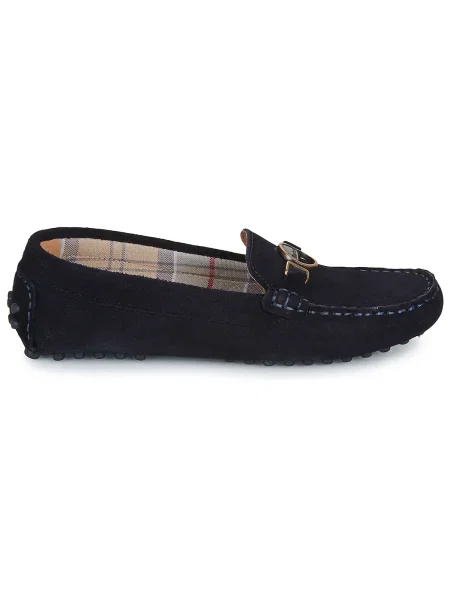 Barbour mocasini pentru femei din piele întoarsă Laire albastru