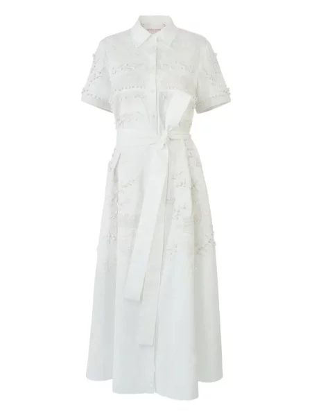 Rochie midi Carolina Herrera până la genunchi de costum alb