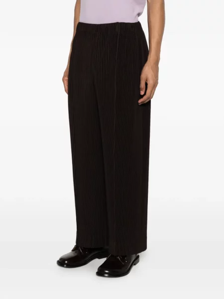 Plisované kalhoty Homme Plissé Issey Miyake hnědé