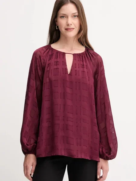 Joseph Ribkoff bluză uni bordo