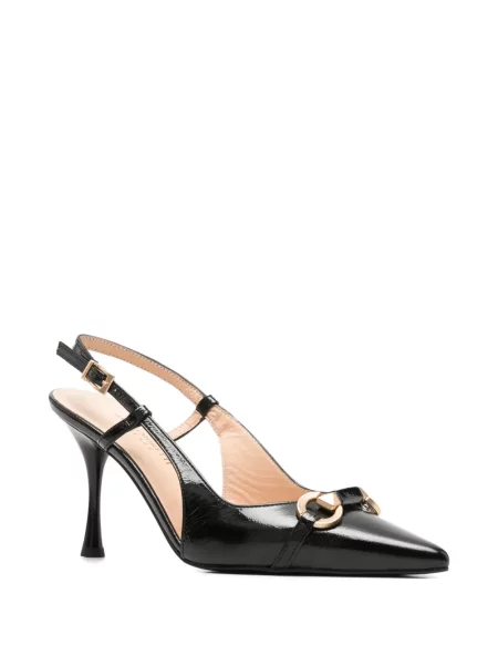 Pantofi cu toc Sergio Moretti Firenze slingback negru