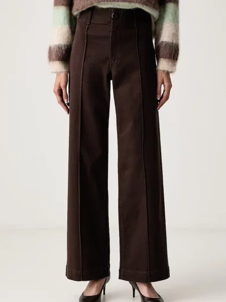 DKNY blugi wide leg pentru femei maro