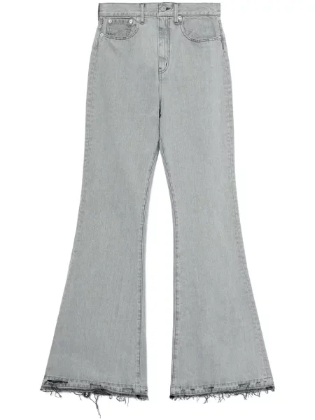 Blugi evazați Junya Watanabe zdrențuiți gri