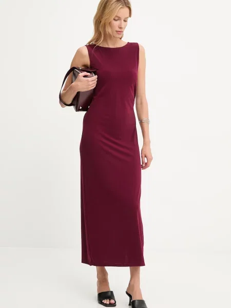 Сукня Answear.LAB maxi пряма бордовий