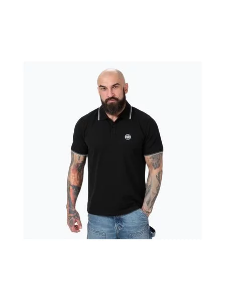 Сорочка-поло Pitbull West Coast Pique Stripes Regular black чорне