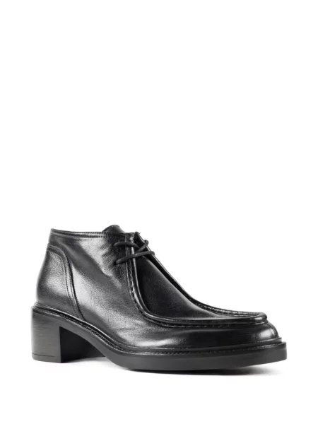 Pantofi cu toc Chuckies cu șireturi din dantelă negru