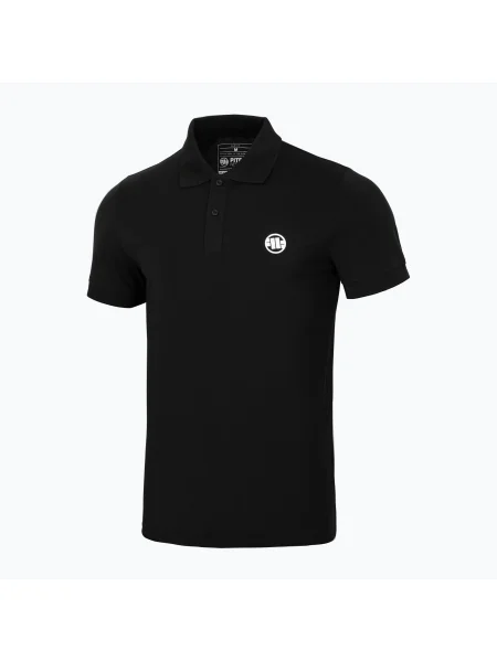 Tricou polo pentru bărbați Pitbull West Coast Polo Jersey Small Logo black negru